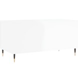 VidaXL Salontafel 90x44,5x45 cm bewerkt hout hoogglans wit