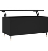 VidaXL Salontafel 90x44,5x45 cm bewerkt hout zwart
