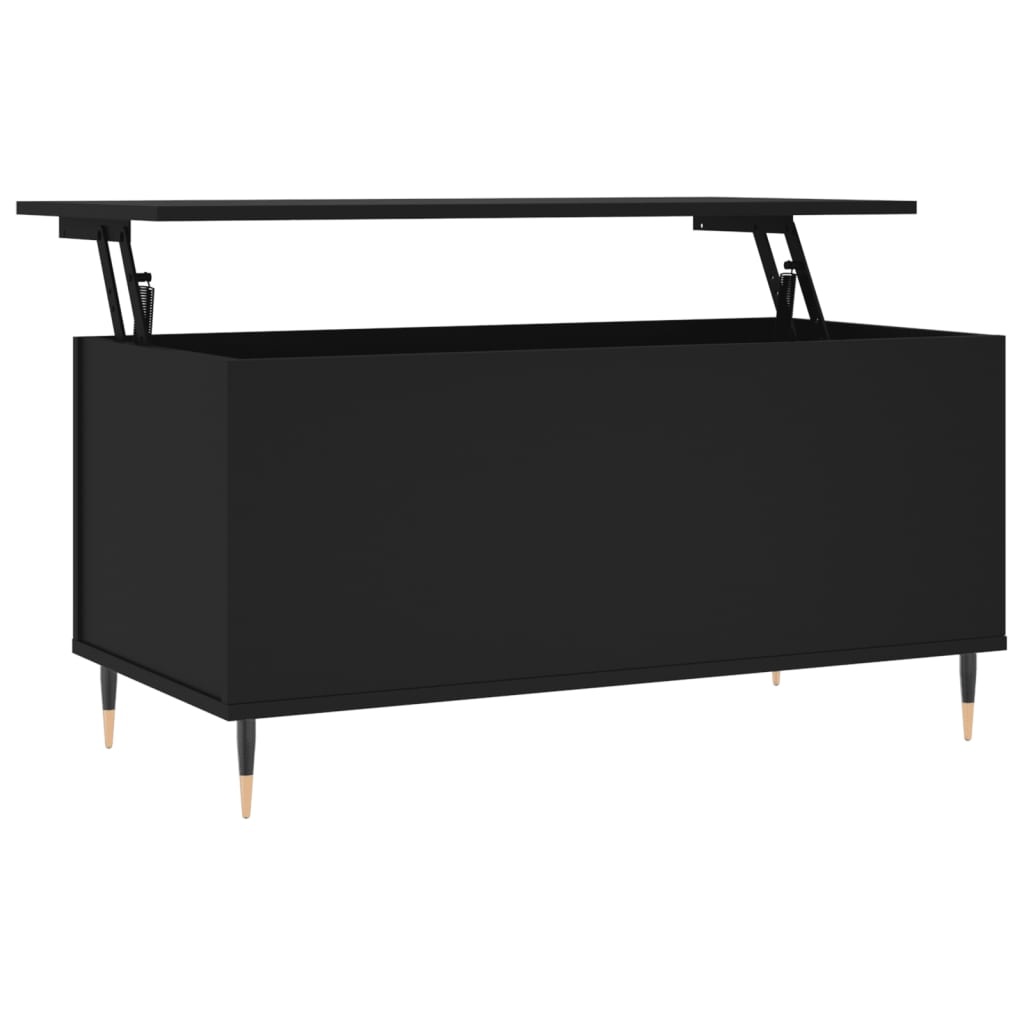 VidaXL Salontafel 90x44,5x45 cm bewerkt hout zwart
