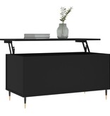 VidaXL Salontafel 90x44,5x45 cm bewerkt hout zwart