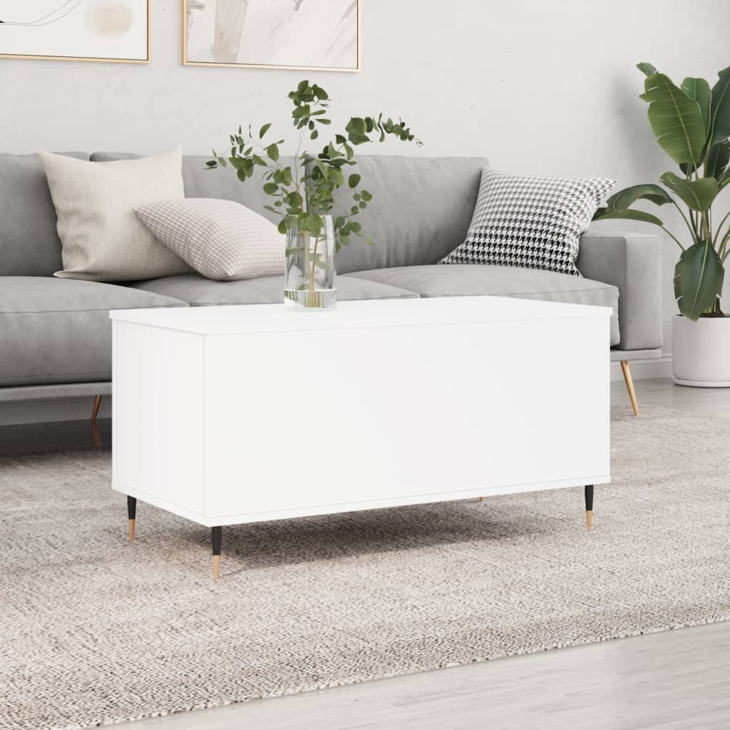 VidaXL Salontafel 90x44,5x45 cm bewerkt hout wit