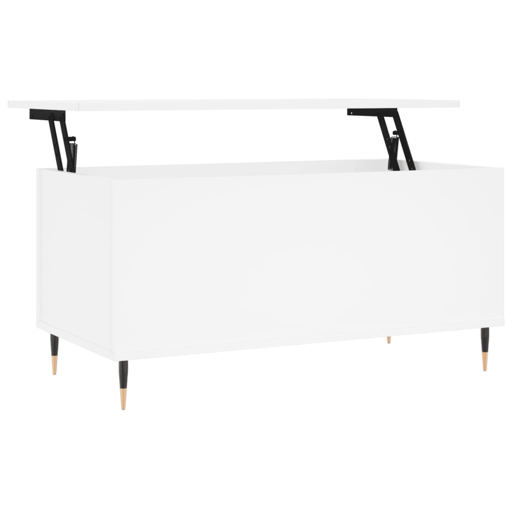 VidaXL Salontafel 90x44,5x45 cm bewerkt hout wit