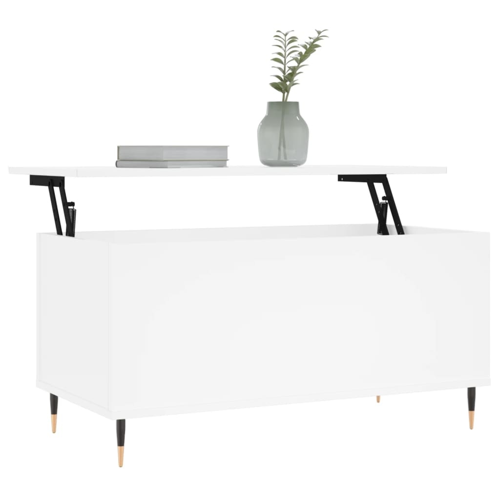 VidaXL Salontafel 90x44,5x45 cm bewerkt hout wit