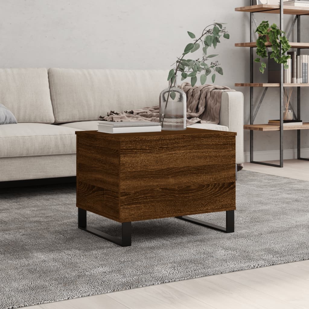 VidaXL Salontafel 60x44,5x45 cm bewerkt hout bruin eikenkleur
