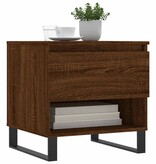 VidaXL Salontafel 50x46x50 cm bewerkt hout bruin eikenkleur