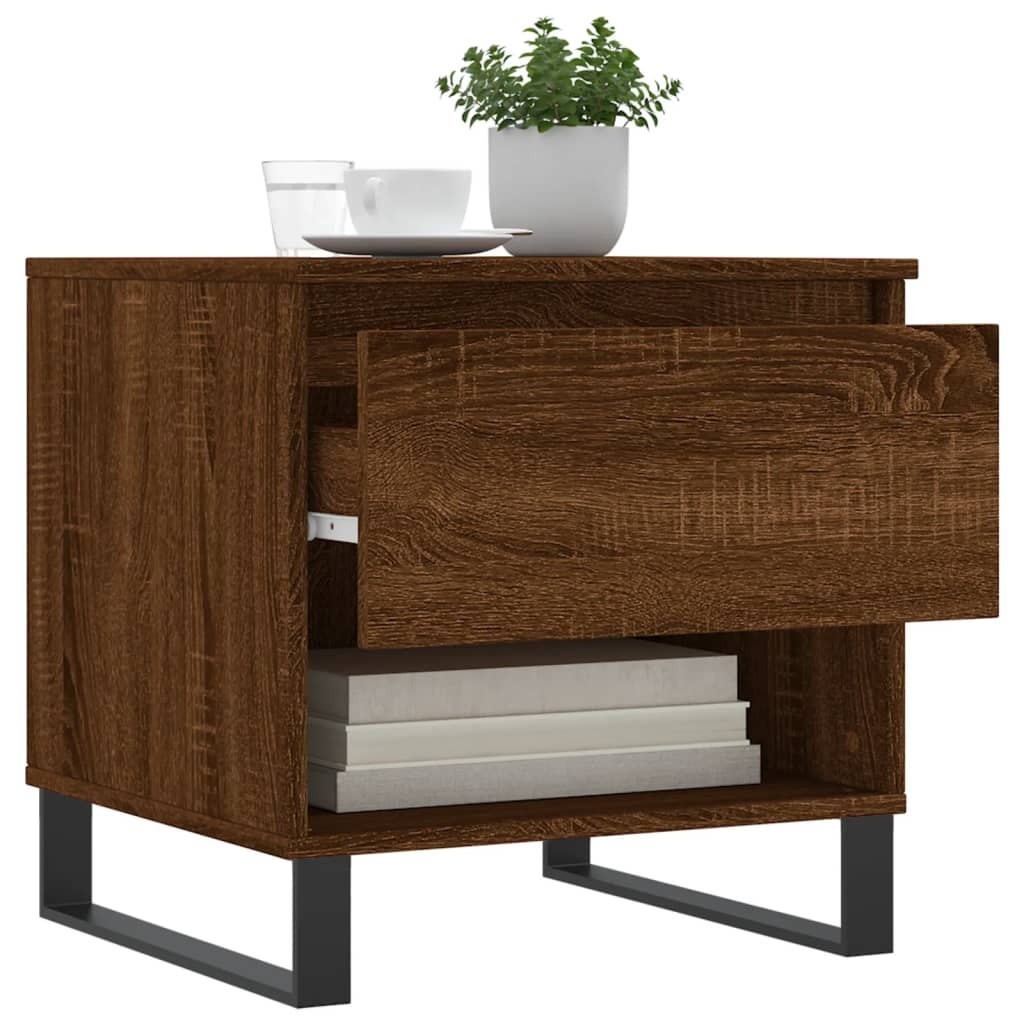 VidaXL Salontafel 50x46x50 cm bewerkt hout bruin eikenkleur