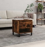 VidaXL Salontafel 50x46x50 cm bewerkt hout gerookt eikenkleurig