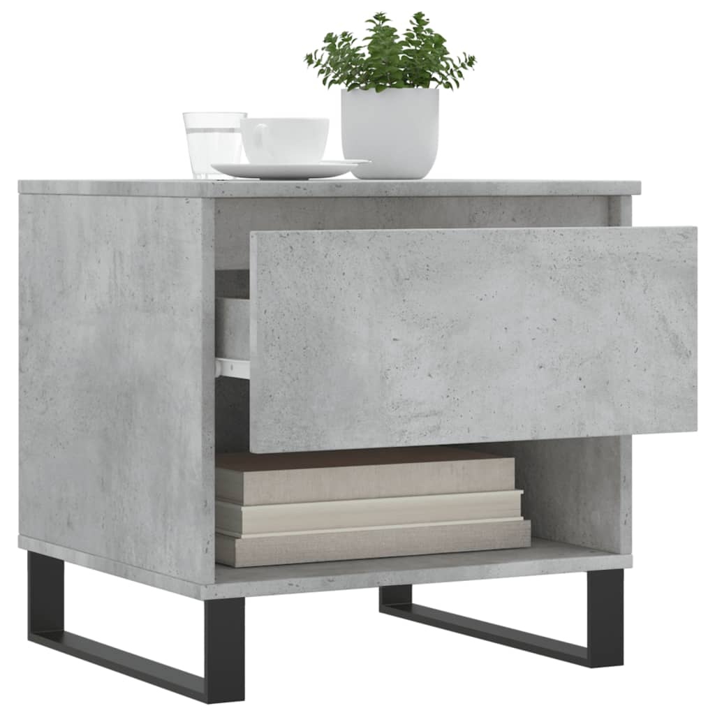 VidaXL Salontafel 50x46x50 cm bewerkt hout betongrijs