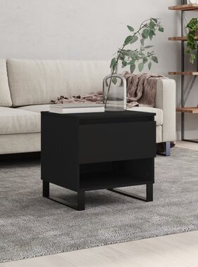 VidaXL Salontafel 50x46x50 cm bewerkt hout zwart