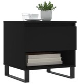 VidaXL Salontafel 50x46x50 cm bewerkt hout zwart