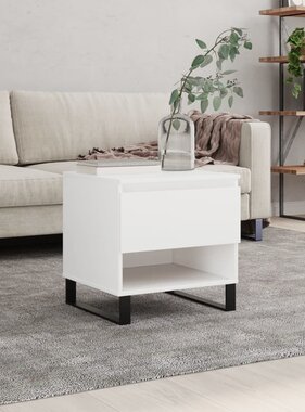 VidaXL Salontafel 50x46x50 cm bewerkt hout wit