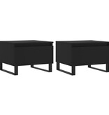 VidaXL Salontafels 2 st 50x46x35 cm bewerkt hout zwart