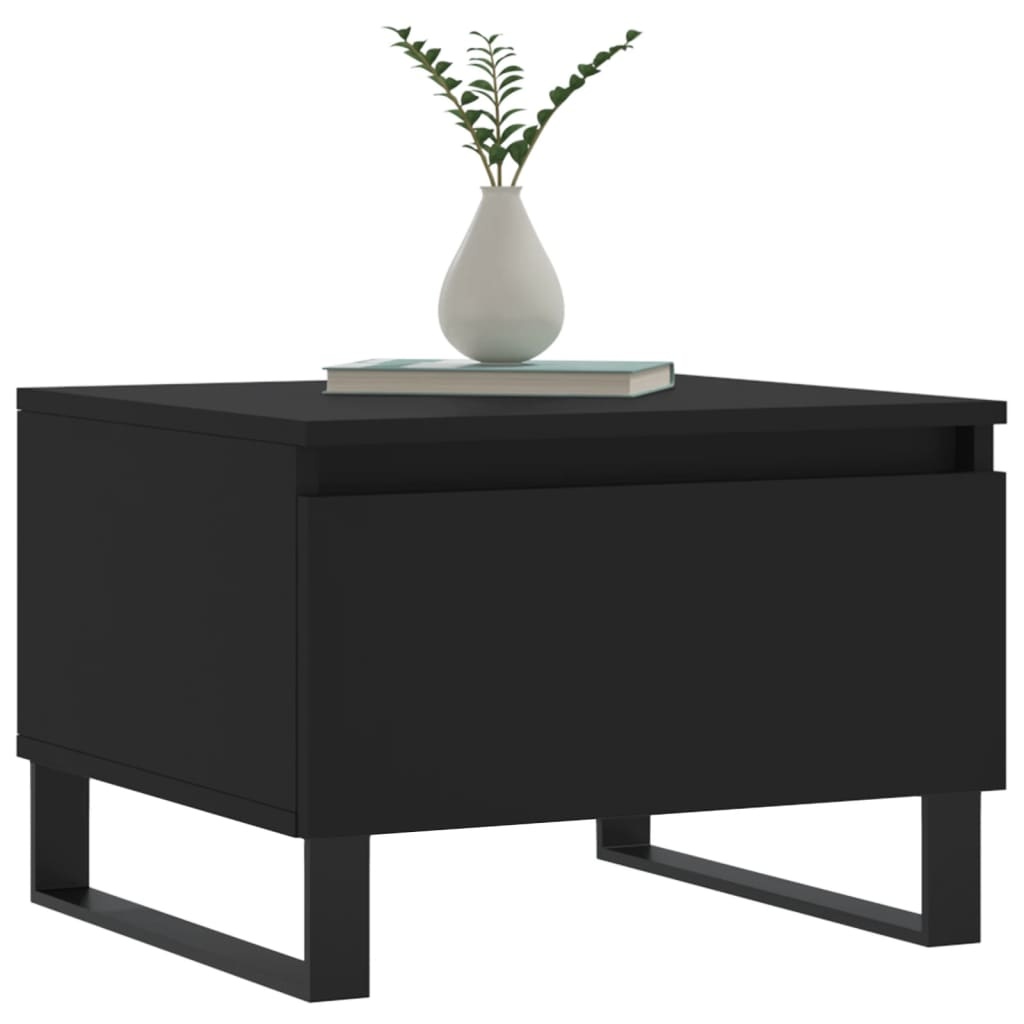 VidaXL Salontafels 2 st 50x46x35 cm bewerkt hout zwart