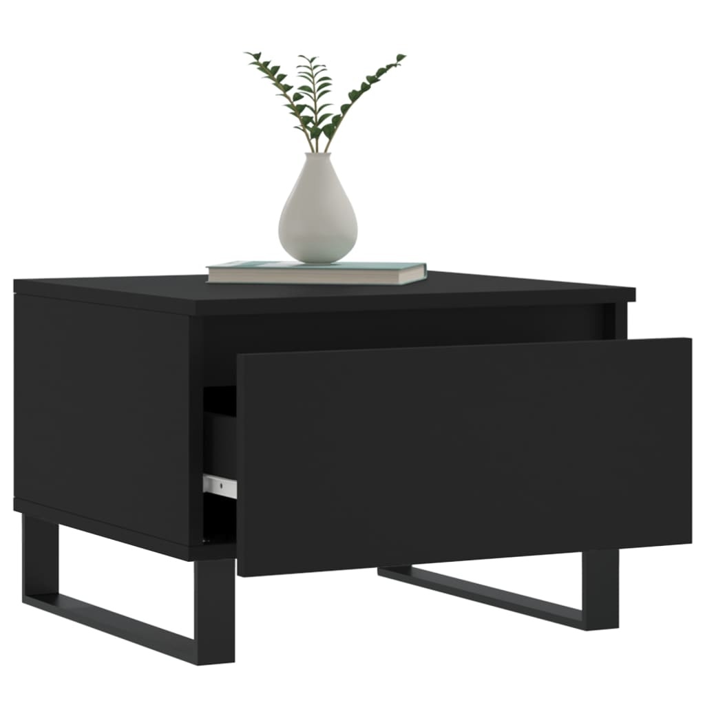 VidaXL Salontafels 2 st 50x46x35 cm bewerkt hout zwart