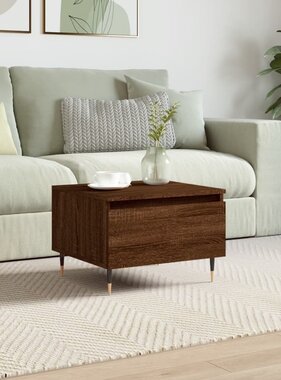 VidaXL Salontafel 50x46x35 cm bewerkt hout bruin eikenkleur