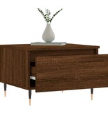 VidaXL Salontafel 50x46x35 cm bewerkt hout bruin eikenkleur
