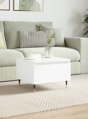 VidaXL Salontafel 50x46x35 cm bewerkt hout wit