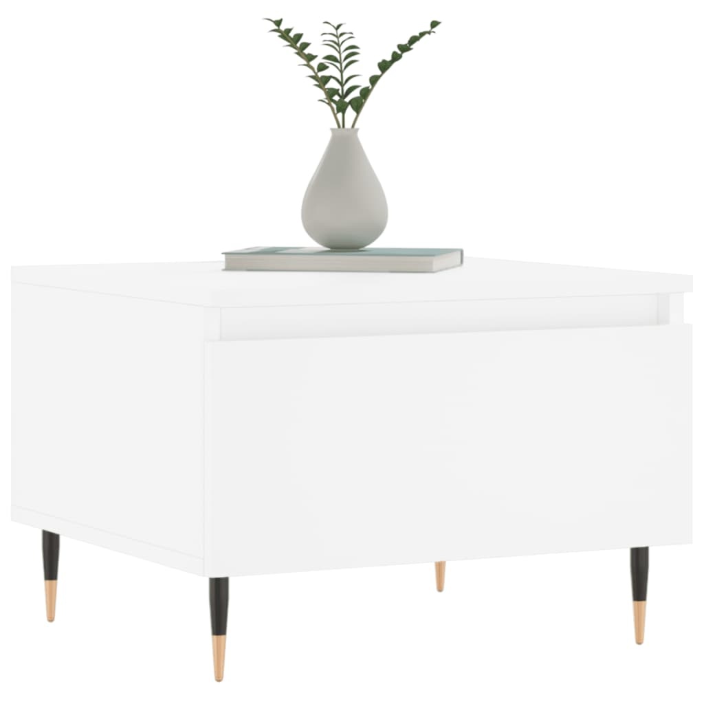 VidaXL Salontafel 50x46x35 cm bewerkt hout wit