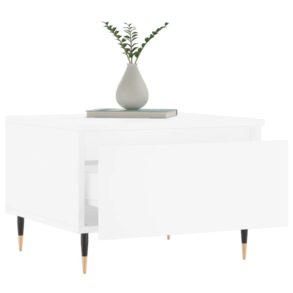 VidaXL Salontafel 50x46x35 cm bewerkt hout wit
