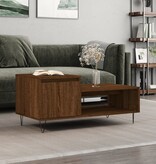 VidaXL Salontafel 100x50x45 cm bewerkt hout bruineiken