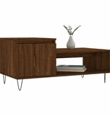 VidaXL Salontafel 100x50x45 cm bewerkt hout bruineiken