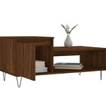 VidaXL Salontafel 100x50x45 cm bewerkt hout bruineiken