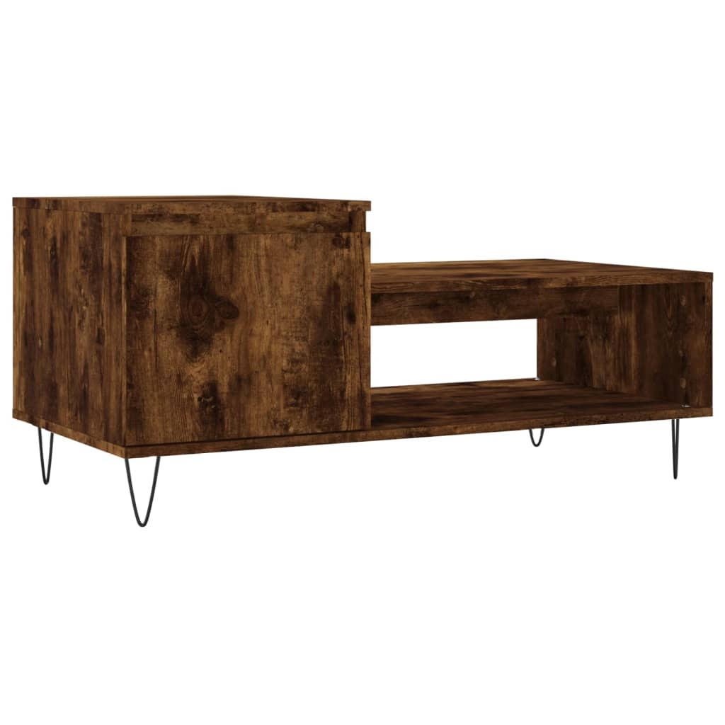 VidaXL Salontafel 100x50x45 cm bewerkt hout gerookt eikenkleurig