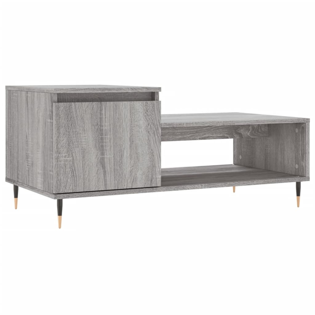 VidaXL Salontafel 100x50x45 cm bewerkt hout grijs sonoma