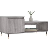 VidaXL Salontafel 100x50x45 cm bewerkt hout grijs sonoma