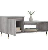 VidaXL Salontafel 100x50x45 cm bewerkt hout grijs sonoma