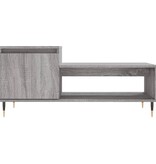 VidaXL Salontafel 100x50x45 cm bewerkt hout grijs sonoma