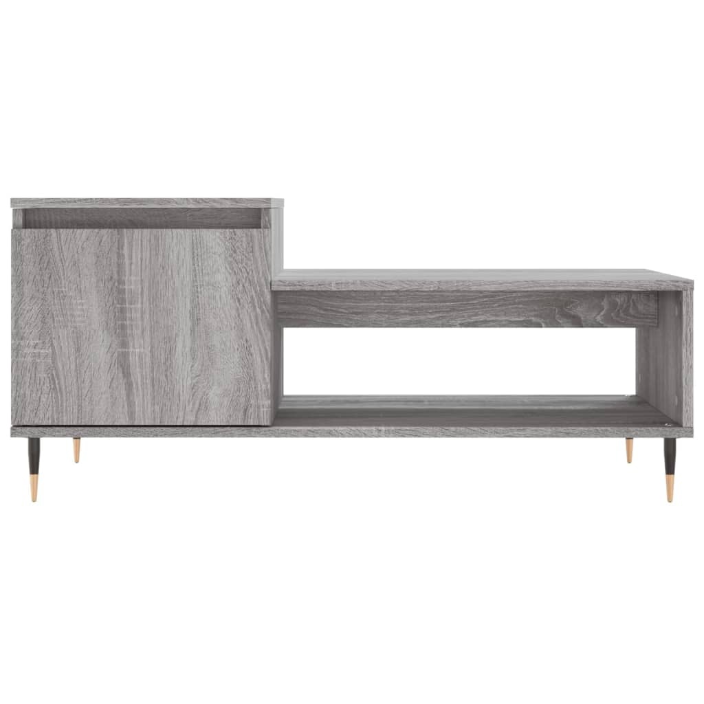 VidaXL Salontafel 100x50x45 cm bewerkt hout grijs sonoma
