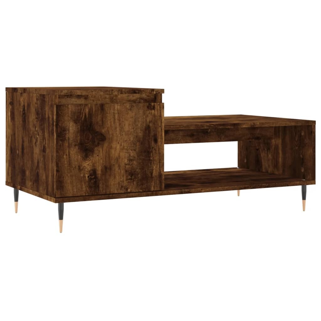 VidaXL Salontafel 100x50x45 cm bewerkt hout gerookt eikenkleurig