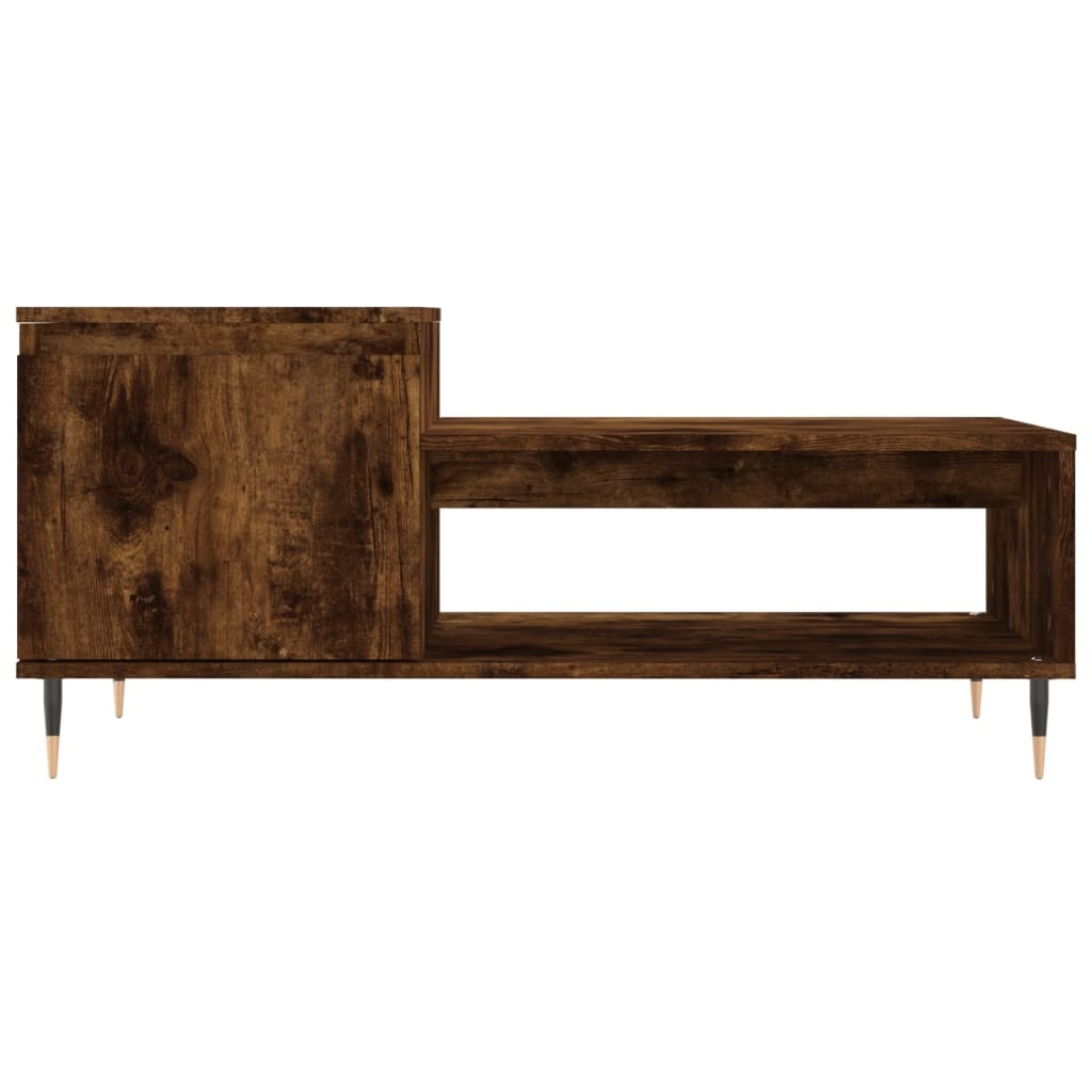 VidaXL Salontafel 100x50x45 cm bewerkt hout gerookt eikenkleurig