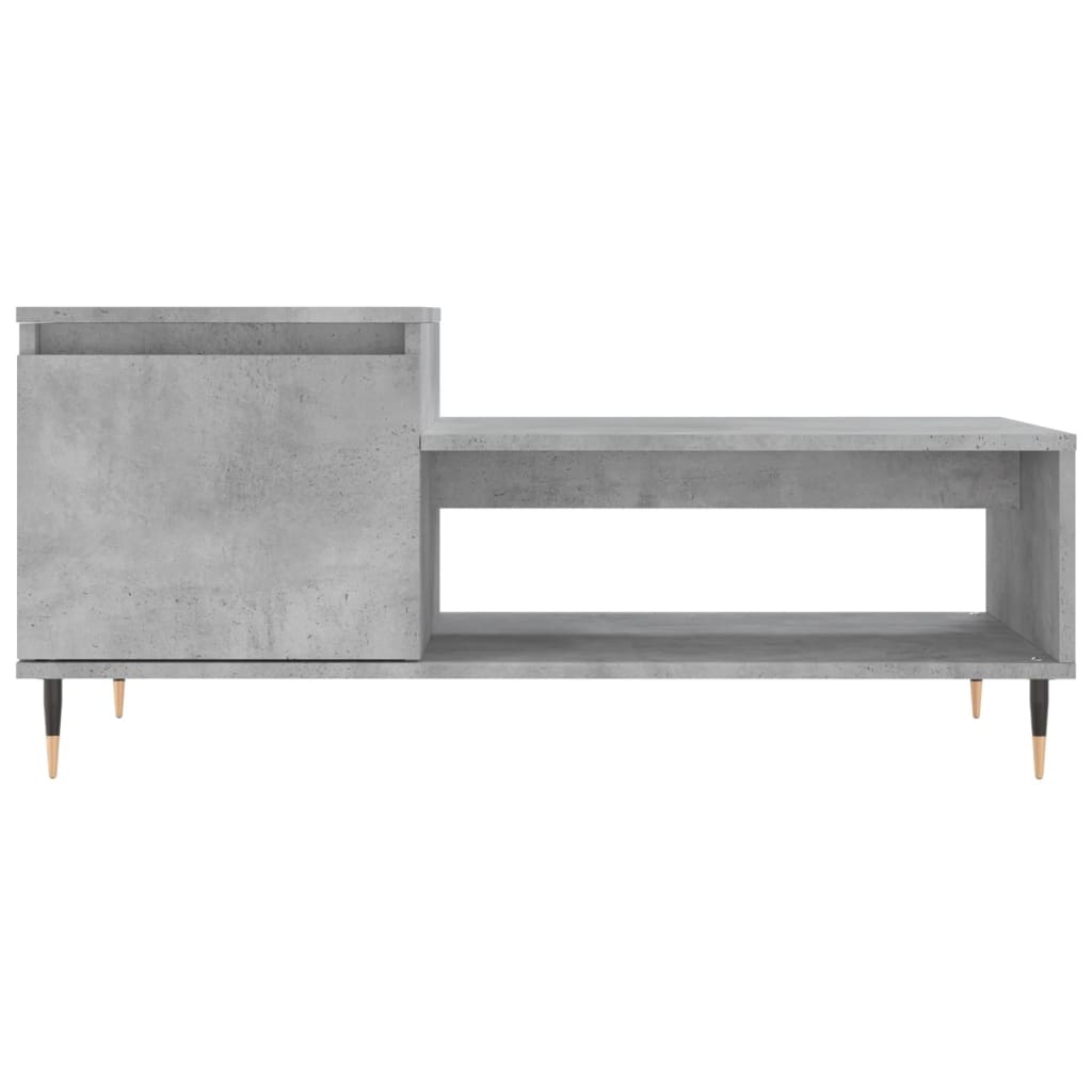 VidaXL Salontafel 100x50x45 cm bewerkt hout betongrijs
