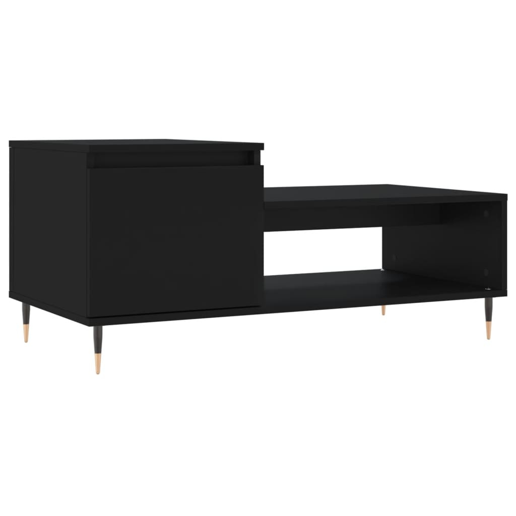 VidaXL Salontafel 100x50x45 cm bewerkt hout zwart