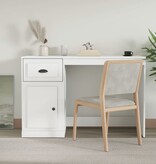VidaXL Bureau met lade 115x50x75 cm bewerkt hout wit