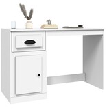 VidaXL Bureau met lade 115x50x75 cm bewerkt hout wit