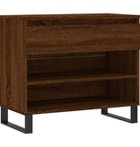 vidaXL Schoenenkast 70x36x60 cm bewerkt hout bruin eikenkleur