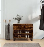 VidaXL Schoenenkast 70x36x60 cm bewerkt hout gerookt eikenkleurig
