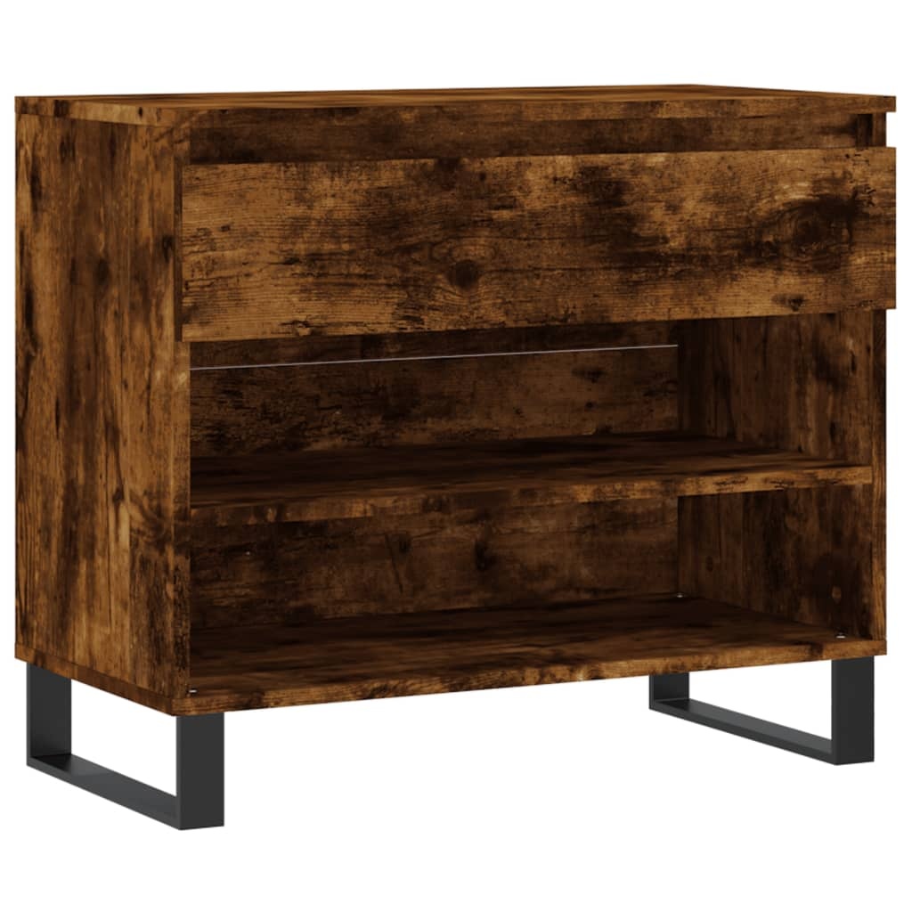 VidaXL Schoenenkast 70x36x60 cm bewerkt hout gerookt eikenkleurig