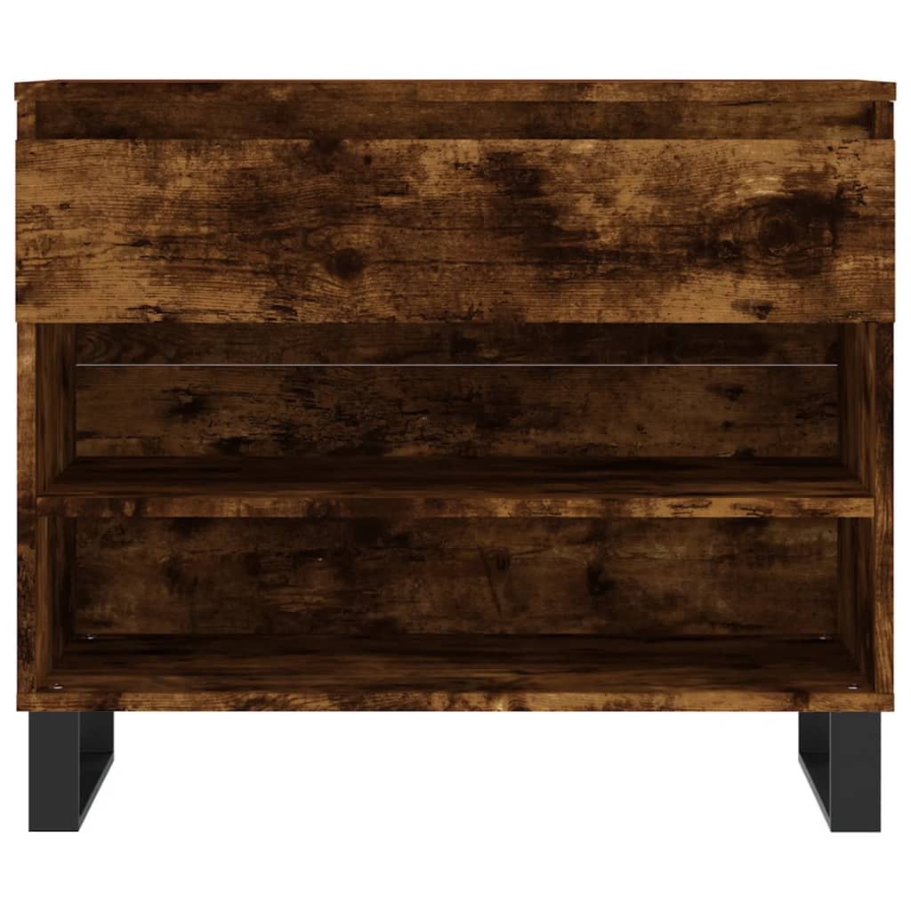 VidaXL Schoenenkast 70x36x60 cm bewerkt hout gerookt eikenkleurig