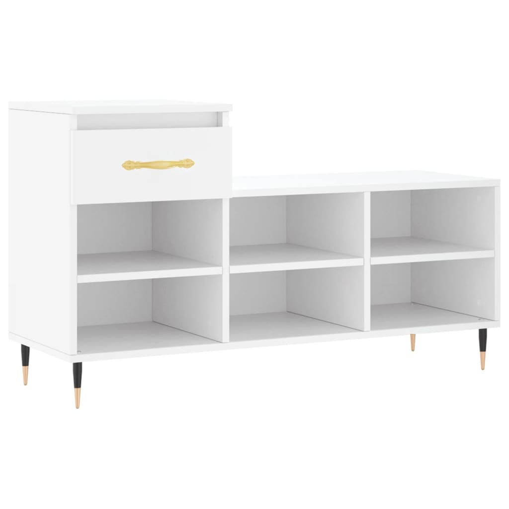 VidaXL Schoenenkast 102x36x60 cm bewerkt hout wit