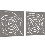VidaXL Wanddecoratie tuin 2 st rozenontwerp 55x55 cm cortenstaal