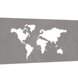 VidaXL Wanddecoratie tuin wereldkaartontwerp 105x55 cm cortenstaal