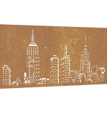 vidaXL Wanddecoratie tuin skyline-ontwerp 105x55 cm cortenstaal