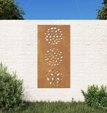 VidaXL Wanddecoratie tuin bladontwerp 105x55 cm cortenstaal