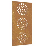 VidaXL Wanddecoratie tuin bladontwerp 105x55 cm cortenstaal