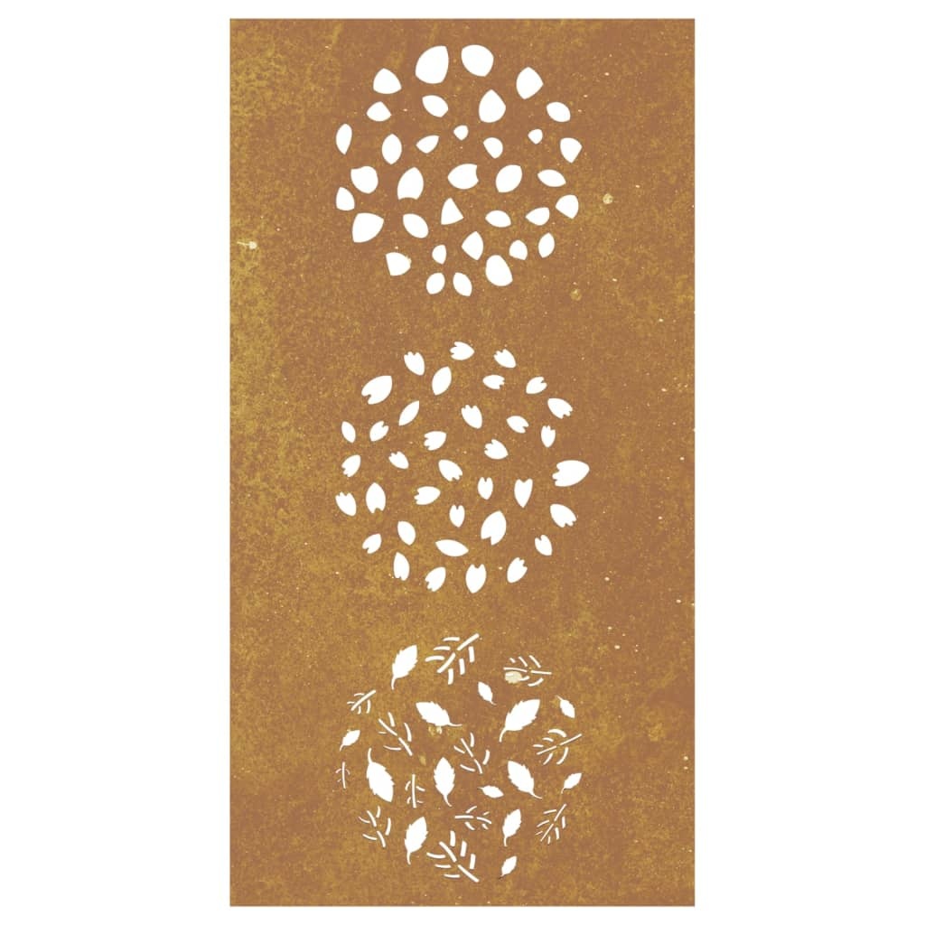 VidaXL Wanddecoratie tuin bladontwerp 105x55 cm cortenstaal