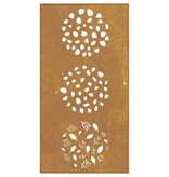 VidaXL Wanddecoratie tuin bladontwerp 105x55 cm cortenstaal